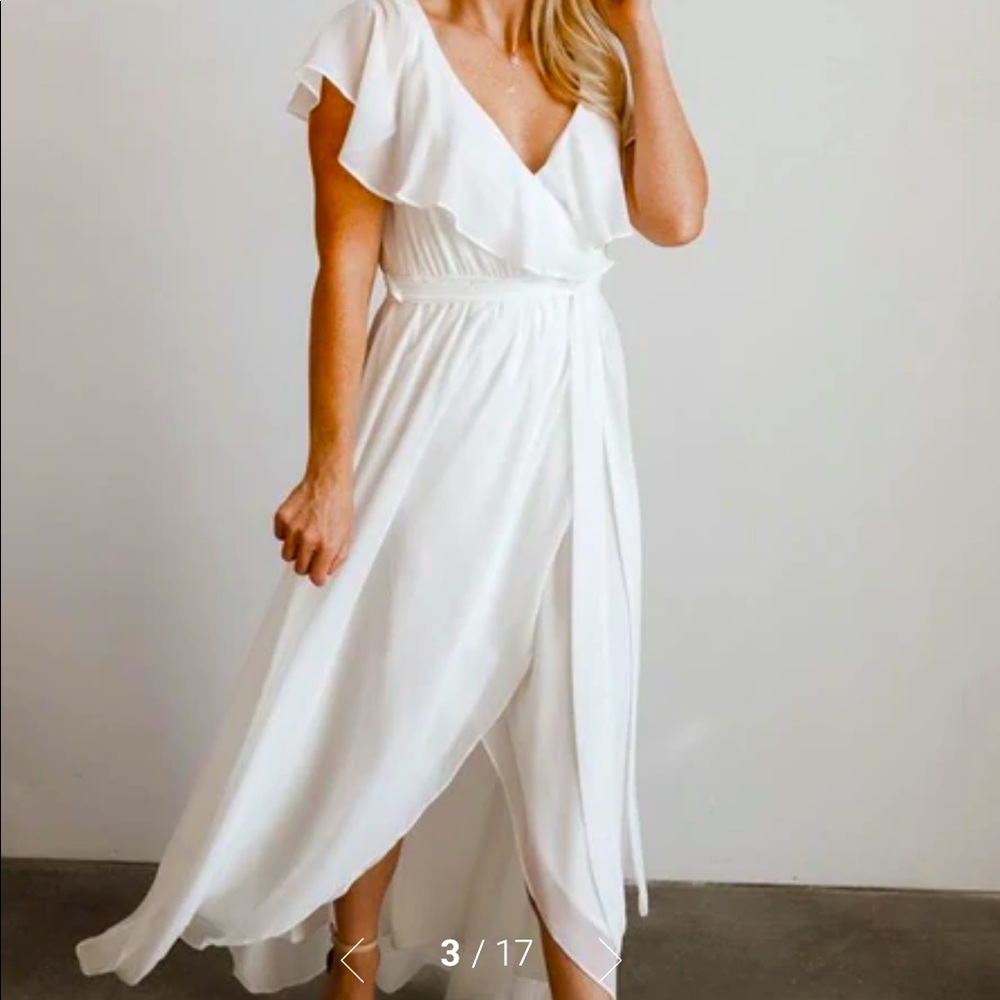 Baltic Born - White Ruffle Dress